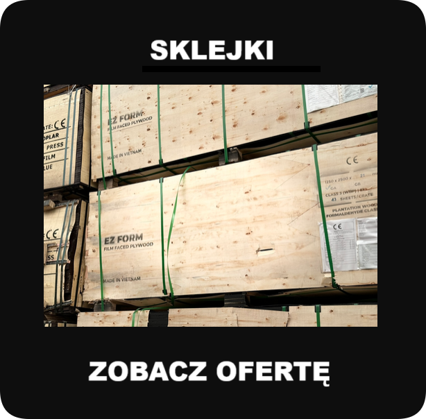 sklejki do szalunków, sklejki szalunkowe, Sklejka topolowa, Sklejka szalunkowa EZ