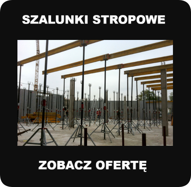 szalunki stropowe, szalunek stropowy, Podpora stropowa, Trójnóg, Głowica kątownikowa, Dźwigar drewniany DOKA, płyta 3 warstwowa